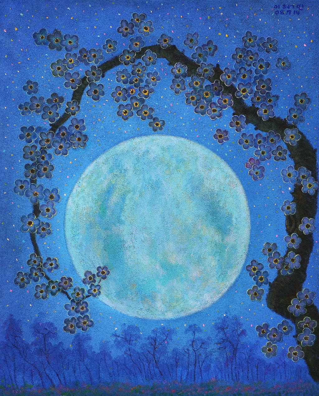 밤하늘의 별과 달을 그리는 화가 ㅎㄷㄷㄷㄷ .jpg | 인스티즈
