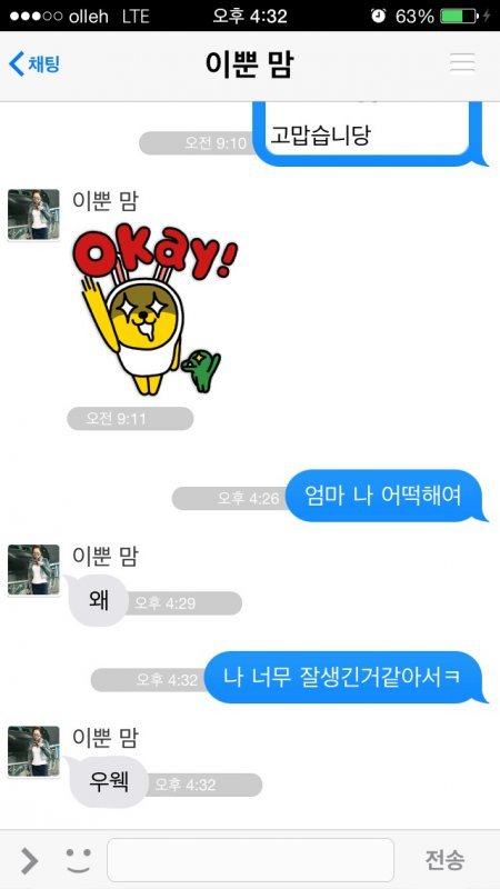 엄마한테 급박한 카톡을 보내봤어요.jpg | 인스티즈